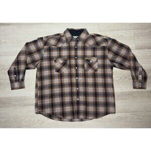 Jesse James Shirt Mens Flannel West Coast Choppers Pearl Snap Work Wear XL